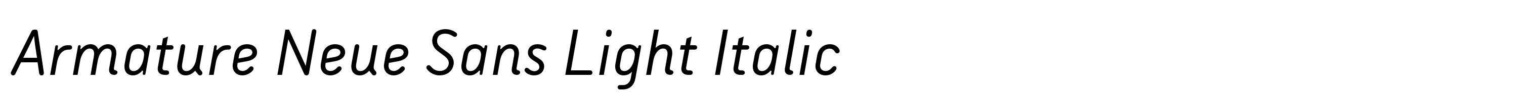 Armature Neue Sans Light Italic